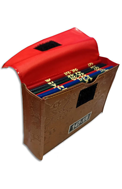 Color Coded 5-Juz Pocket Quran (15 Lines, 4" x 2") with Case