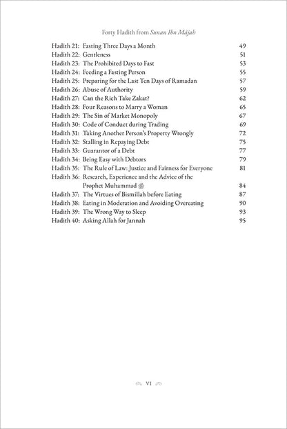 40 Hadith from Sunan Ibn Majah