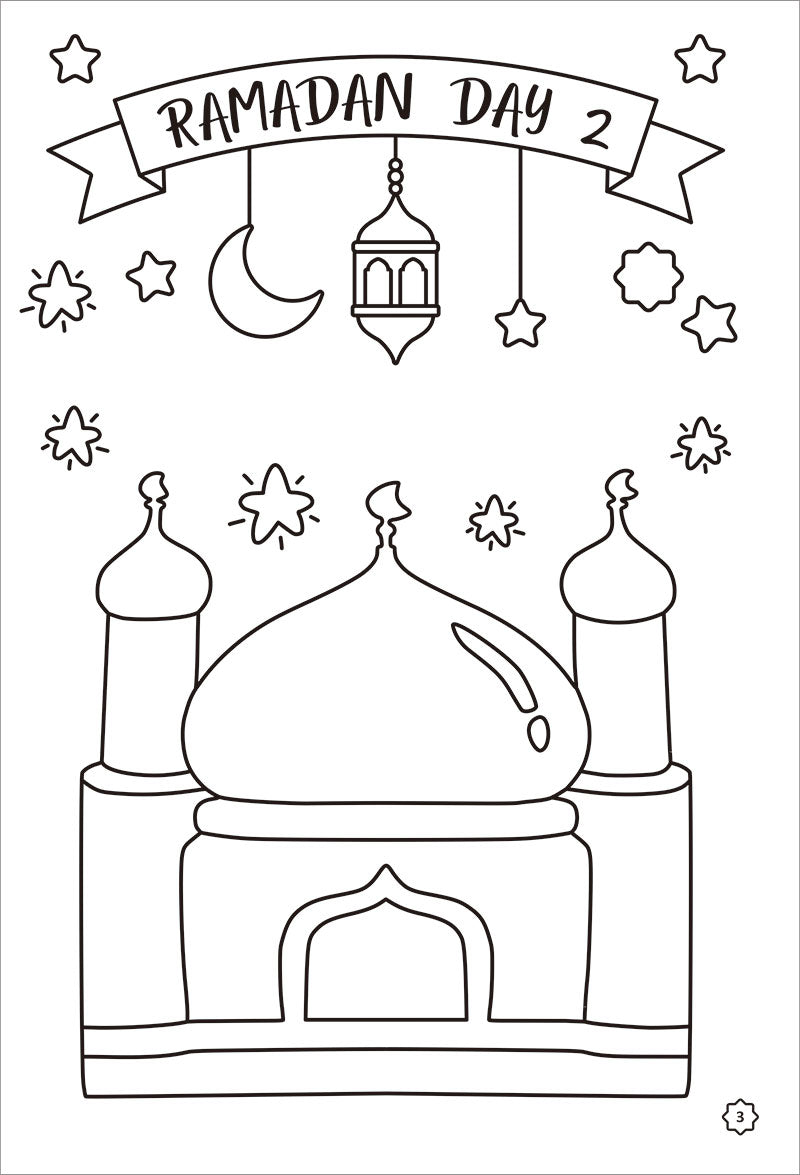 Ramadan Coloring & Activity Book (Set of 3 Books & Coloring Book)