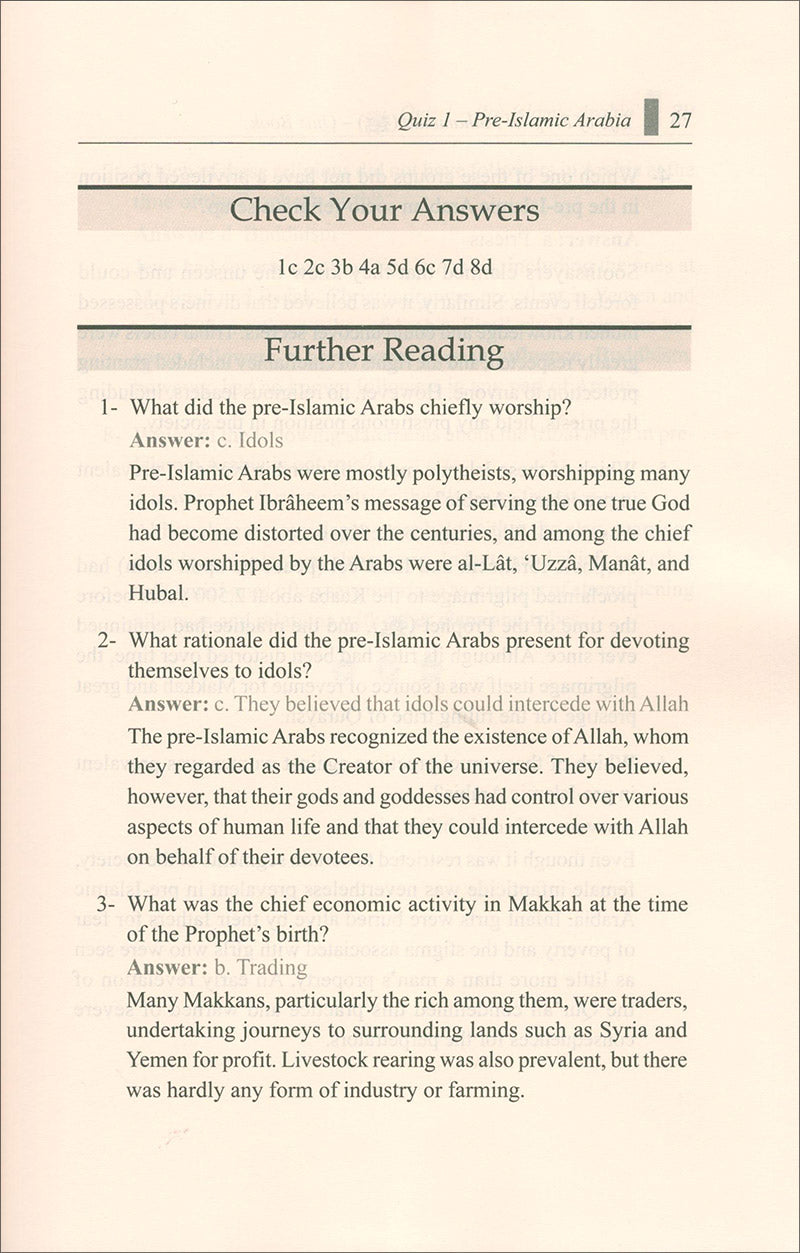 Life of Prophet Muhammad (SA) Quiz Book السيرة النبوية: أسئلة وأجوبة للنشء