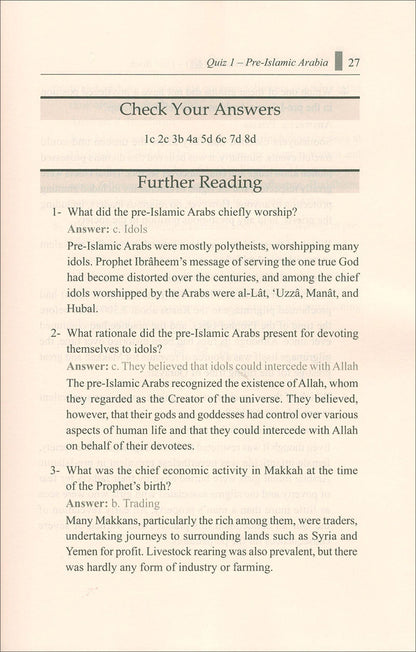 Life of Prophet Muhammad (SA) Quiz Book السيرة النبوية: أسئلة وأجوبة للنشء