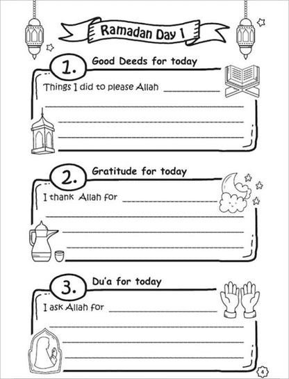 Ramadan Coloring & Activity Book (Set of 3 Books & Coloring Book)