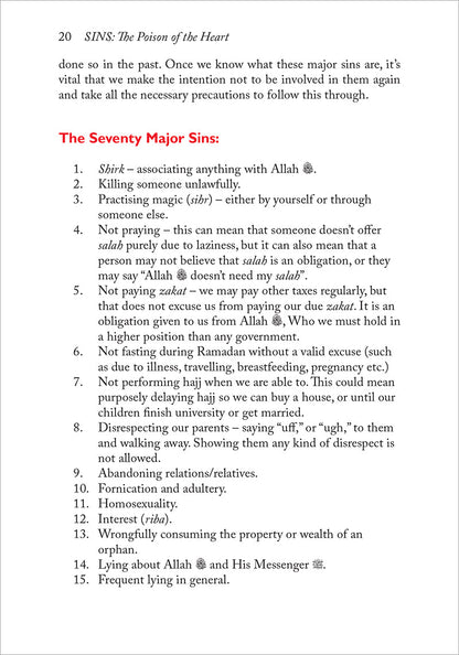 Sins: Poisons of the Heart
