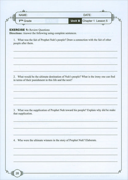 Learning Islam Workbook: Level 3 (9th Grade, Weekend/International Edition