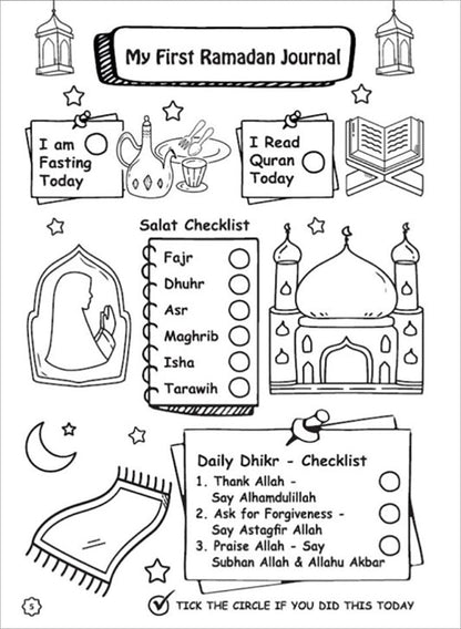 Ramadan Coloring & Activity Book (Set of 3 Books & Coloring Book)