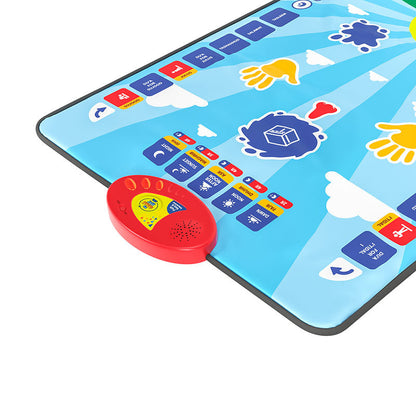 My Salah Mat for Kids - Smart interactive Prayer Mat for learning Salah, Surah, Wudu and Duas - Islamic prayer mat with 10 languages, Salah Translation, 25 Touch Keys and padded mat for Kids 3+ (Blue) (Returned: Like New)