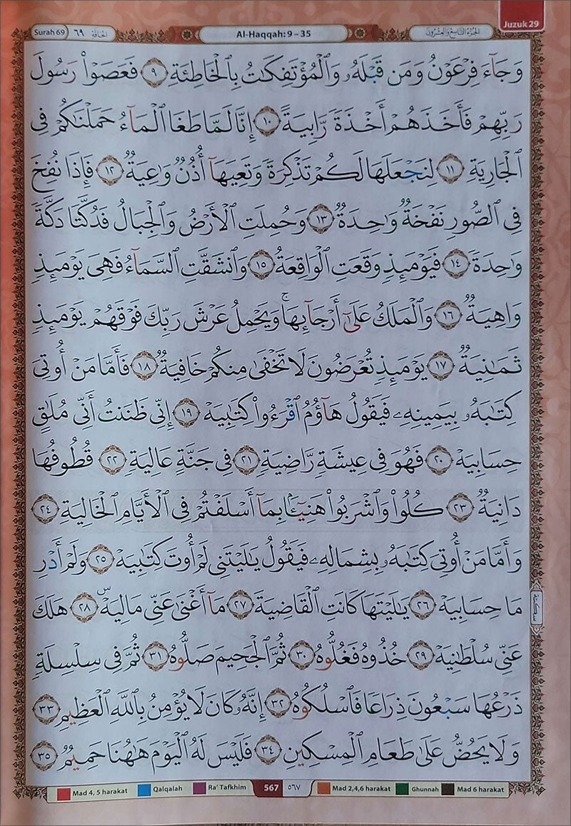 Al-Quran Al-Karim: Mushaf Al-Kubra Waqaf & Ibtida' - Color Coded Tajweed (Size A3)