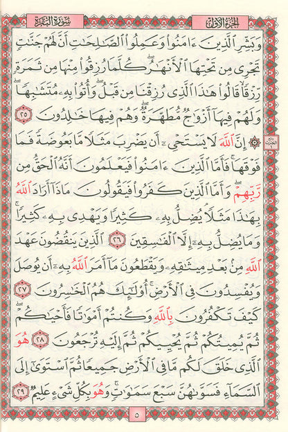 The Holy Quran - Hafs Narration (Uthmani Script, Color May Vary) القران الكريم  بالرسم العثماني برواية حفص