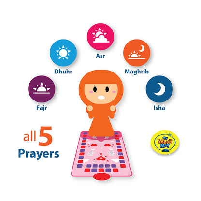 My Salah Mat for Kids (Original) – Pink Smart Interactive Prayer Mat for Learning Salah, Surah, Wudu & Duas (Returned, Missing Box: Like New)