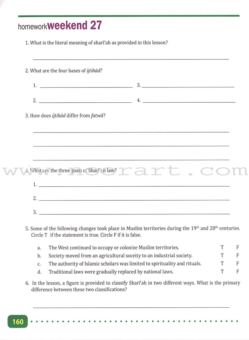 Weekend Learning Islamic Studies: Level 9 (Old Edition)