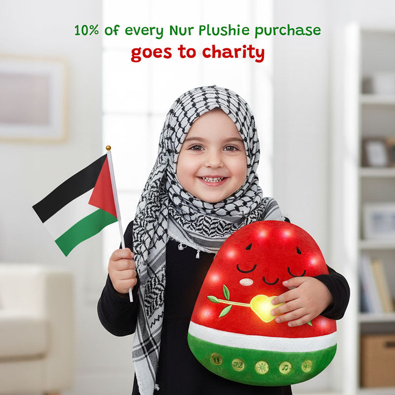 Nur Watermelon Interactive Plushie: Islamic Toys for Kids (29cm)