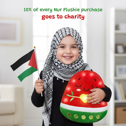 Nur Watermelon Interactive Plushie: Islamic Toys for Kids (29cm)
