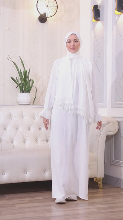 Elegant One-Piece Abaya and Prayer Dress Crepe Solid Color | Lightweight and Comfortable | Hijab Abaya Suit