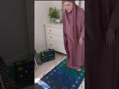 My Salah Mat for Adults - Smart Interactive Prayer Mat for Adults & Reverts Learning Surahs, Salah, Duas, & More - Muslim Prayer Rug with 25 Touch Keys, Padded Prayer Mat Layer, & Speaker for Ages 8+ (Returned Item/Without Box & Book)