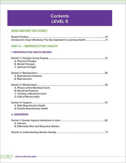 Health and Wellness (From an Islamic Perspective) Level 5