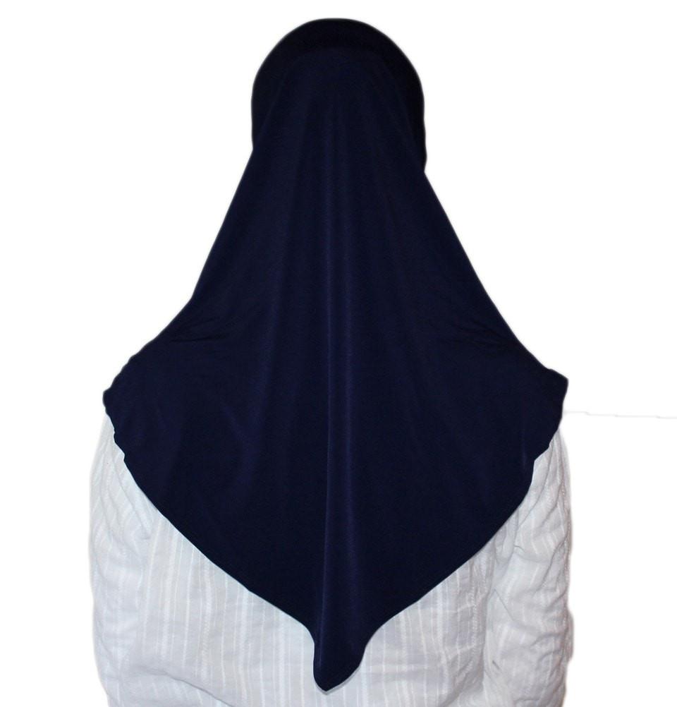 Firdevs Practical Hijab Scarf & Bonnet - Navy Blue - east-west-souk