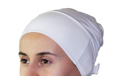 Firdevs Practical Hijab Scarf & Bonnet - White - east-west-souk