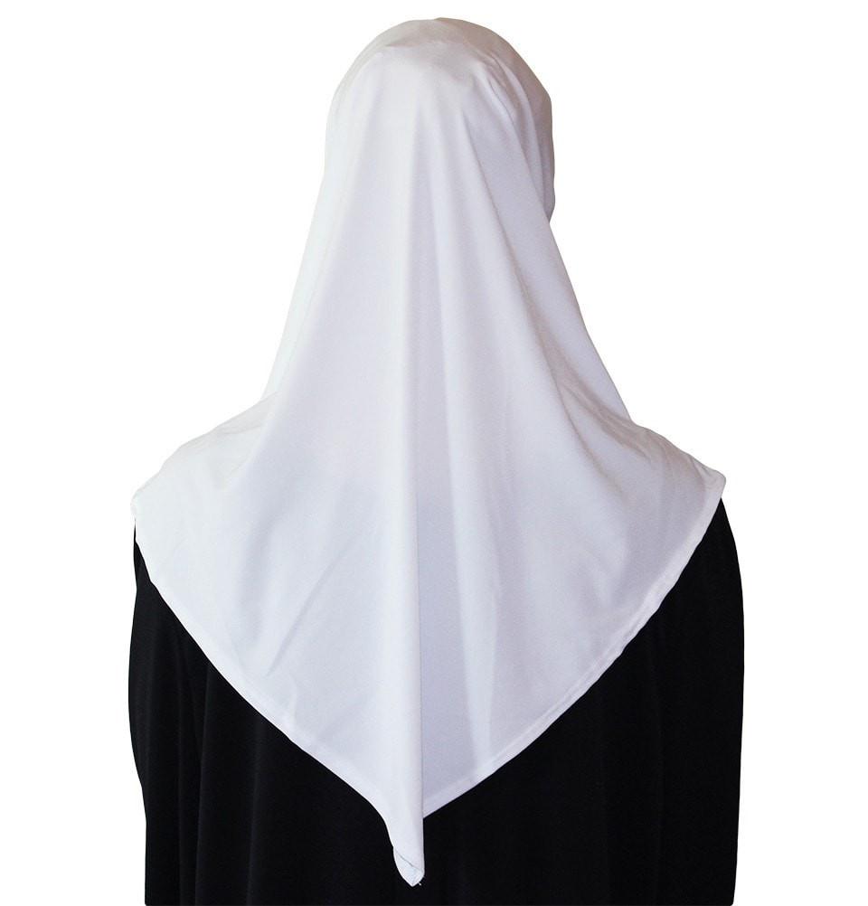 Firdevs Practical Hijab Scarf & Bonnet - White - east-west-souk