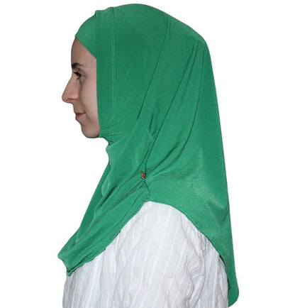 Firdevs Practical Hijab Scarf & Bonnet - Bright Green - east-west-souk