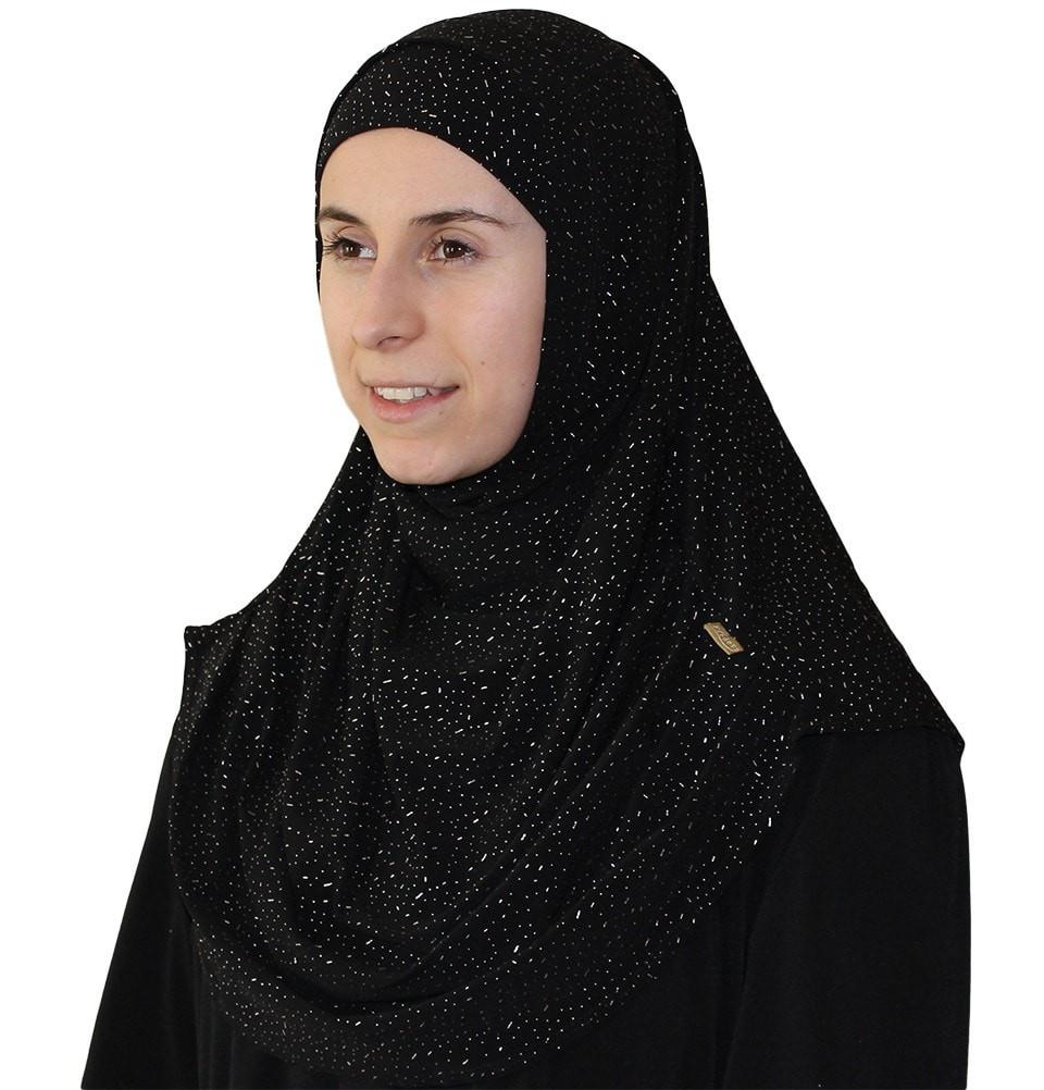 Firdevs Practical Hijab Scarf & Bonnet - Raindrop Black - east-west-souk
