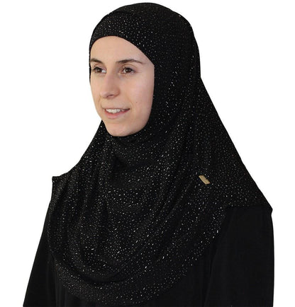 Firdevs Practical Hijab Scarf & Bonnet - Raindrop Black - east-west-souk