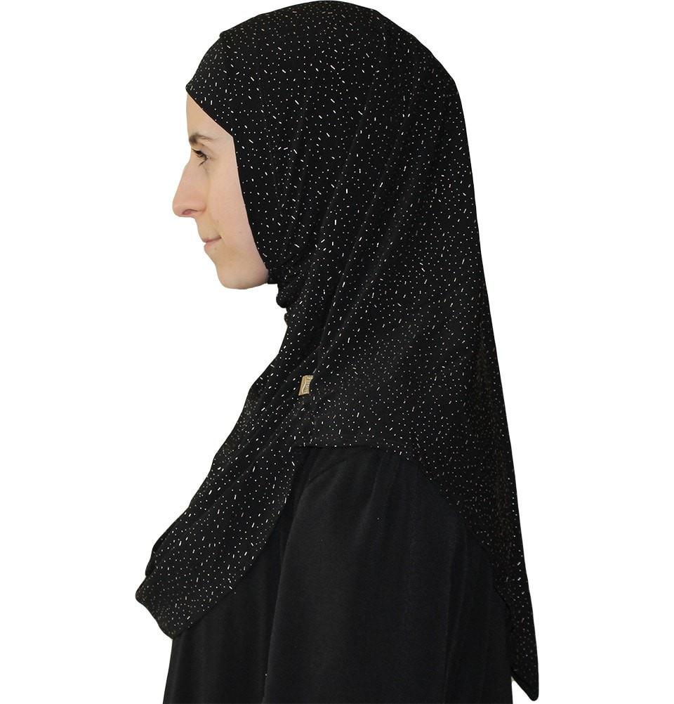 Firdevs Practical Hijab Scarf & Bonnet - Raindrop Black - east-west-souk