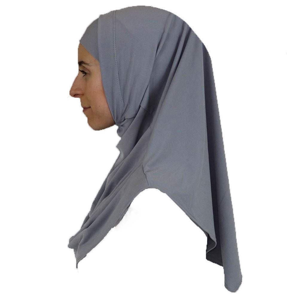 Firdevs Practical Hijab Scarf & Bonnet - Medium Grey - east-west-souk