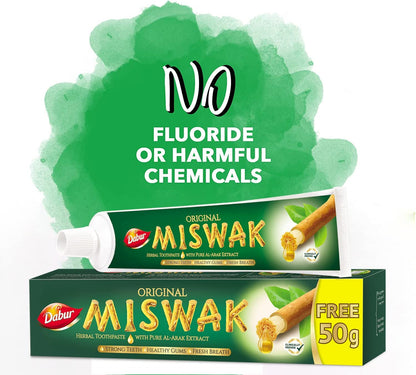 Dabur Miswak Herbal Toothpaste (Net Weight: 120g + 50g Free)