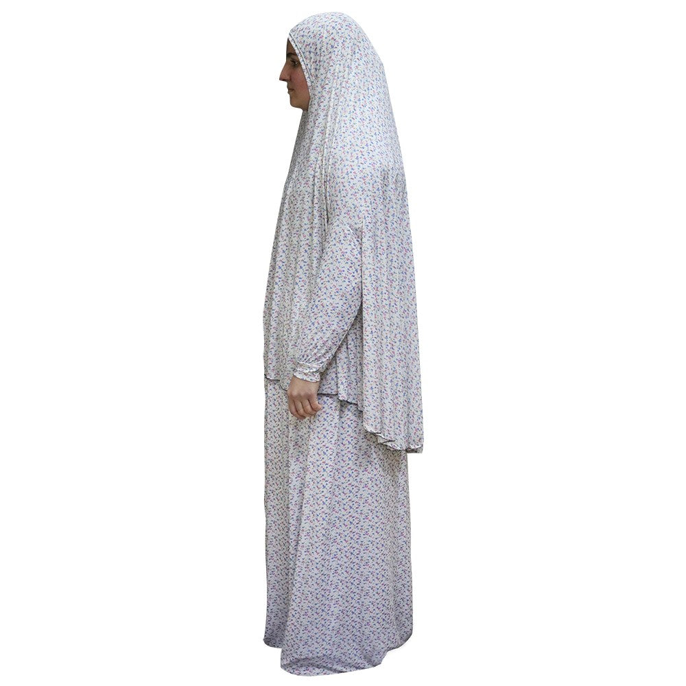Women's Prayer Dress 2 Pieces (With Sleeves) - Floral Print