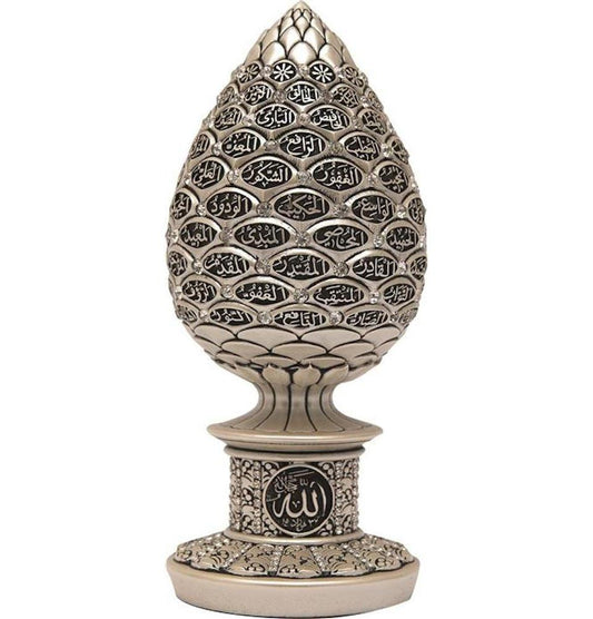 Islamic Table Decor Mother of Pearl Egg - 99 Names of Allah - east-west-souk