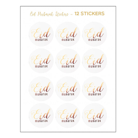 Eid Mubarak Foil Stickers - Gold