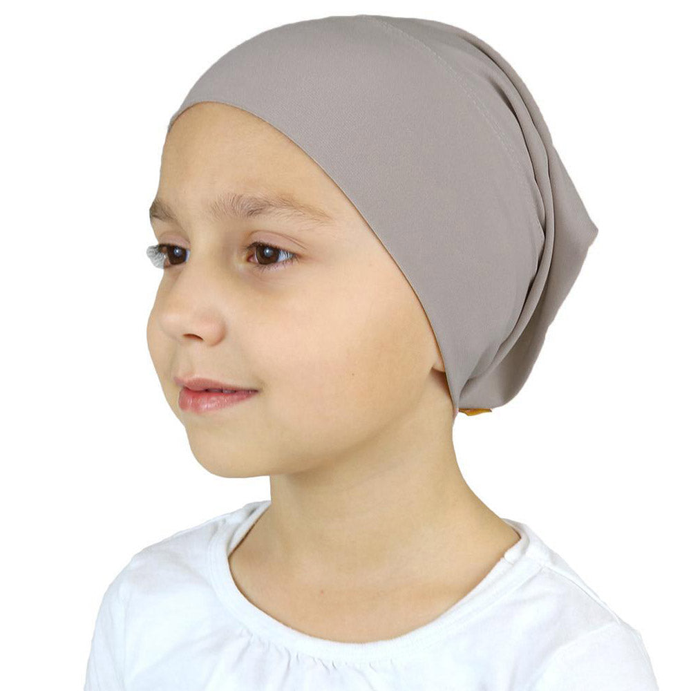 Firdevs Girl's Practical Hijab Scarf  Bonnet - Mink Brown