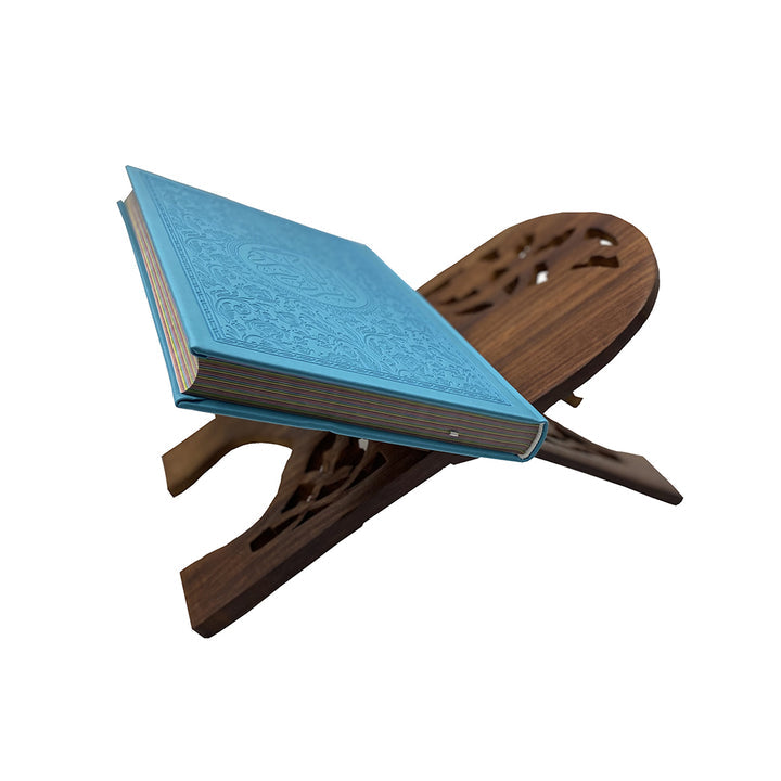Holy Quran - Spectrum colors (Colors May Vary) ( 6.7*9.4) with Quran Holder Small size (13 * 7)