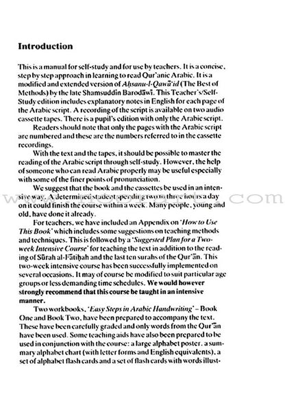 Easy Steps In Quran Reading Teacher's Self Study Manual