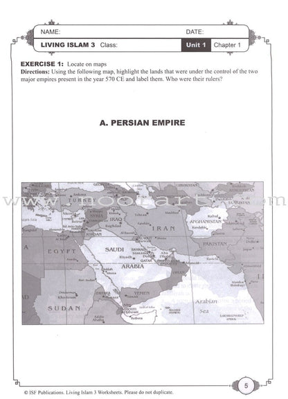 Living Islam Worksheets - Prophet of Mercy: Part 3 (10th Grade)