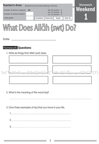 Weekend Learning Islamic Studies Workbook: Level 3 (Revised and Enlarged Edition)