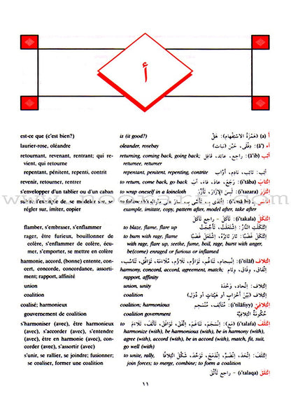Al-Mawrid Trilingual Dictionary English-Arabic-French