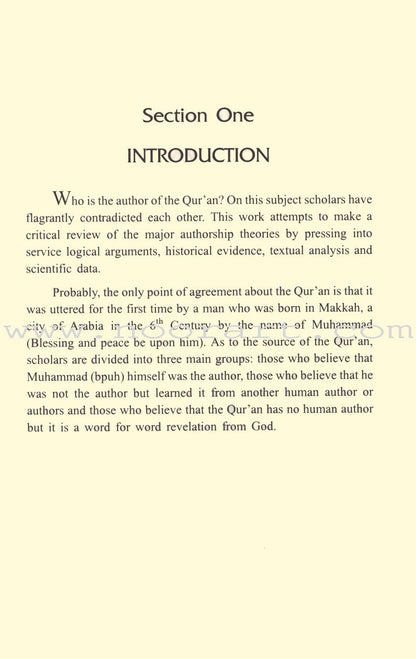 The Sources of the Qur'an: A Critical Review of the Authorship Theories