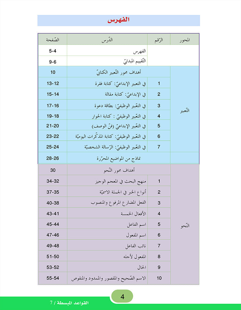 In the Arabic Language Garden Simplified Grammar: Level 7 في حديقة اللغة العربية كتاب التمارين