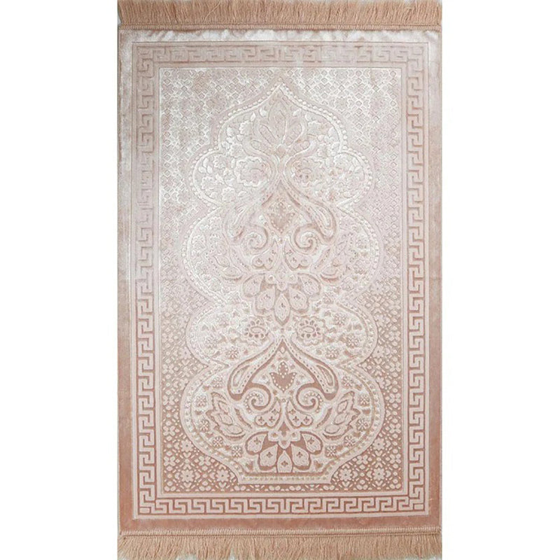Luxury Velvet Islamic Prayer Rug - 4 Different Colors