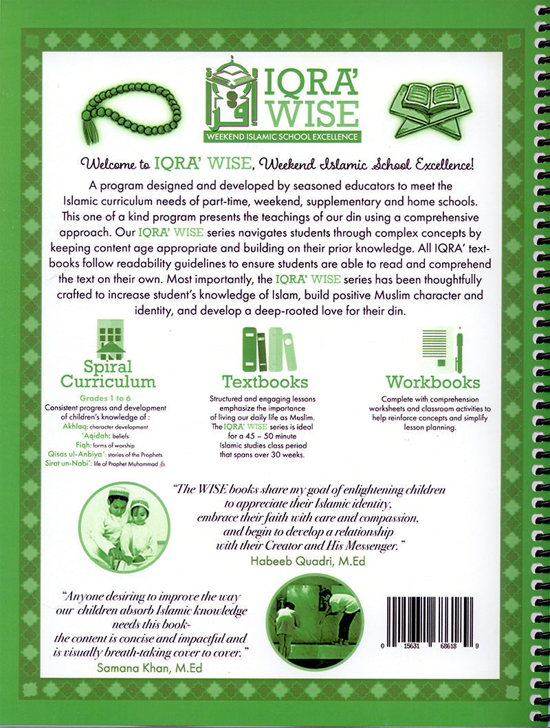 Iqra' Wise (Weekend Islamic School Excellence) Workbook: Grade Four