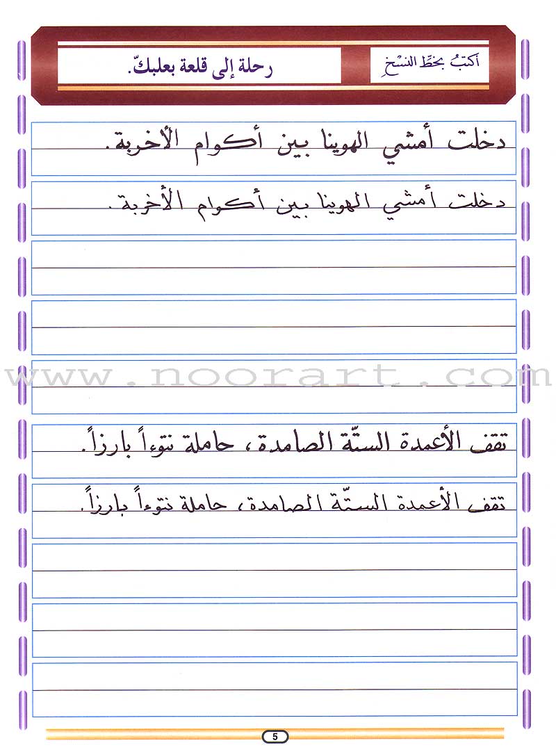 My Arabic Language and Calligraphy (Naskh): Level 6 لغتي والخط