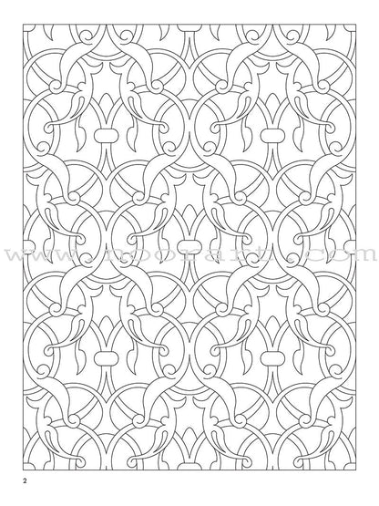 Arabic Floral Patterns Coloring Book