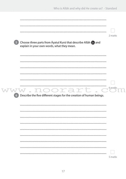 Safar Islamic Studies Workbook: Level 6