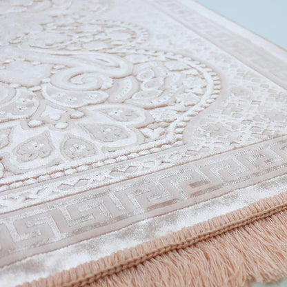 Luxury Velvet Islamic Prayer Rug - 4 Different Colors