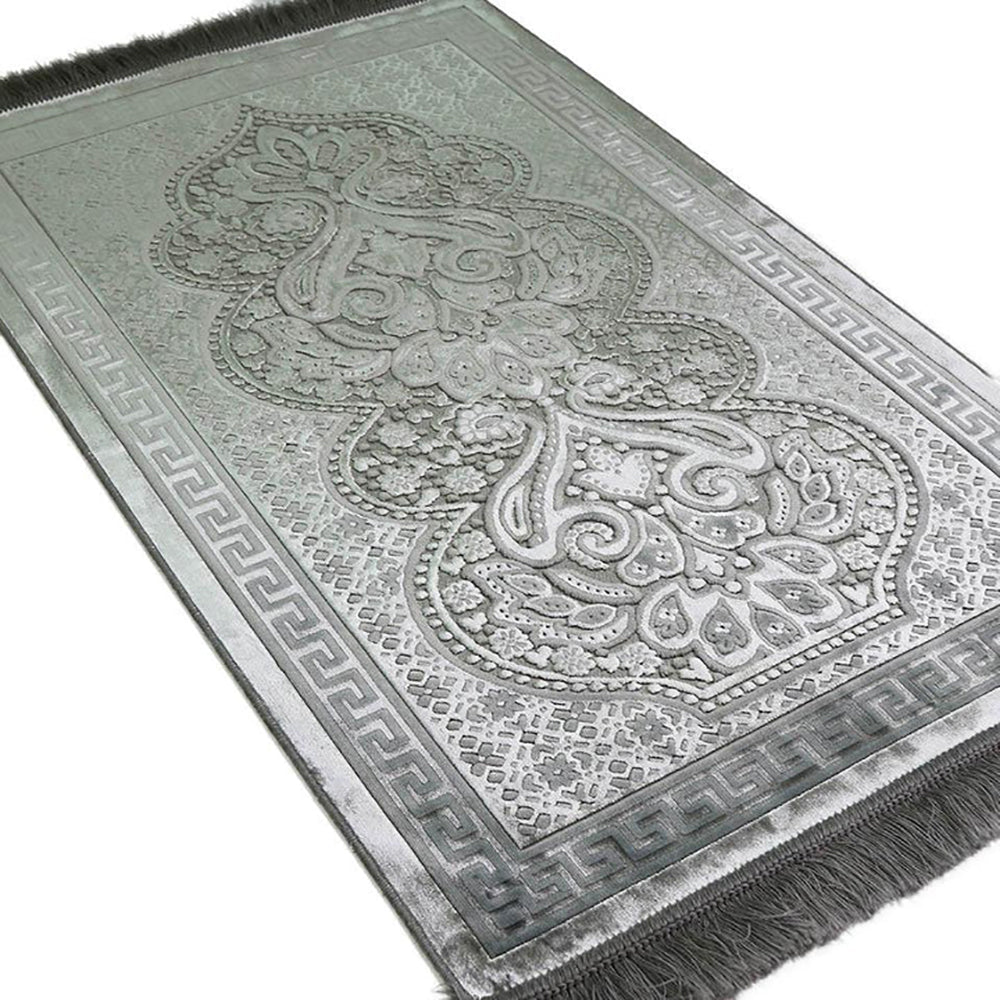 Luxury Velvet Islamic Prayer Rug - 4 Different Colors