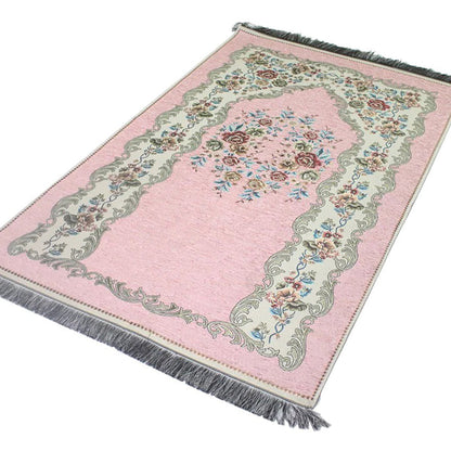 Luxury Thin Velvet Islamic Prayer Rug - 5 Different Colors