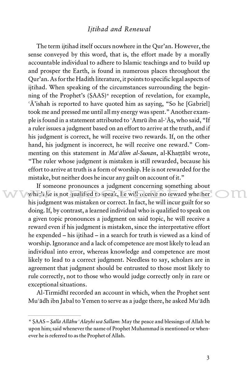 Ijtihad and Renewal