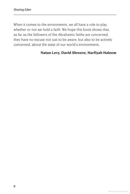 Sharing Eden: Green Teachings from Jews, Christians and Muslims