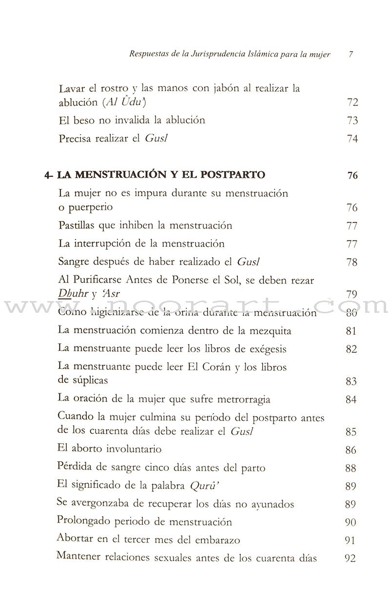 Respuestas de La Jurisprudencia Islamica Para La Mujer -Fatawa :Essential Rulings for Every Muslim Woman